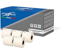 Aftertech 5X 99015 54 x 70 mm Compatible Adhesive Labels Rolls (320 Labels/Roll = 1600 Total) for Dymo LabelWriter Seiko SLP Printer Labeling Machines S0722440 5x99015
