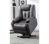 Afton Technology Fabric Single Motor Rise Recliner Lift Mobility Chair More4Homes Charcoal One Size