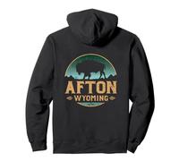 Afton Wyoming WY Buffalo Bison Pullover Hoodie