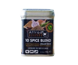 Aftrad Village Kitchen 10 Spice Blend 100g - A natural Spice Blend of West African Origin. Great for Jollof rice, poultry, meat and vegetables. (Pack of 3)