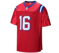 Afuby Falco Jersey #16 Shane The Replacements Movie Short Sleeve Red Embroidery Football Jerseys, Red, 3XL