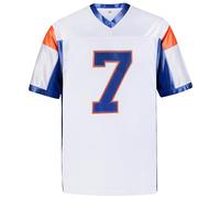 Afuby Moran Football Jersey, Mountain State 7 Alex Moran Jerseys Blue White S-XXXL, White, Medium