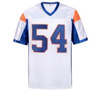 Afuby Thad Castle Jersey, 54 Mountain State Football Jerseys Blue White S-XXXL, White, Large