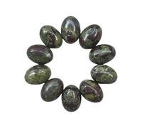 Afucats Natural Dragon Blood Jasper 18x13mm Oval Flat Bottomed Cabochons Crystal Gemstone DIY Inlay Material,Attracting Wealth Energy Stone (10Pcs)