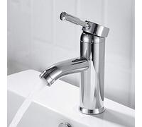 AFUDER RoundBathroom Tap Faucet Single Handle Single Hole Basin Mixer Bathroom Accessories Tap Bathroom Sink Basin Mixer
