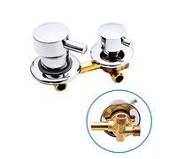 AFUDER Wall Mounted Shower Room 2/3/4/5 Ways Water Outlet Brass Shower Tap Screw Or Intubation Copper Shower Cabin Mixing Valve Cold Hot Water Mixer Tap Brass Chromed