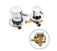 AFUDER Wall Mounted Shower Room 2/3/4/5 Ways Water Outlet Brass Shower Tap Screw Or Intubation Copper Shower Cabin Mixing Valve Cold Hot Water Mixer Tap Brass Chromed