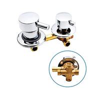 AFUDER Wall Mounted Shower Room 2/3/4/5 Ways Water Outlet Brass Shower Tap Screw Or Intubation Copper Shower Cabin Mixing Valve Cold Hot Water Mixer Tap Brass Chromed