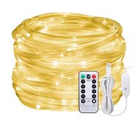 Afufu Led Rope Lights Warm White, 13M Fairy Lights USB Powered,100 LED String Lights with 3M Power Cable, 8 Modes, Remote and Timer, IP65 Waterproof, Outdoor Indoor Garden Wedding Party Decoration
