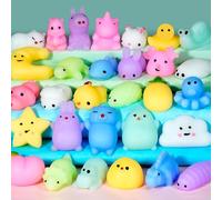 Afufu Mochi Squishy Toys Party Bag Fillers for Kids, Random 30 Pack Sensory Fidget Toys Squeeze Stress Relief Toys for Boys Girls, Mini Goodie Favors Birthday Classroom Prizes Christmas