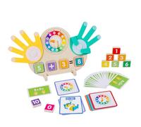 Afufu Montessori Toys for Kids 3 4 5 6, Wooden Number Blocks Toys with Clock, Toddler Games Early Development & Activity Toys Learn Counting & Time, Stocking Fillers Birthday Gifts for Boys Girls