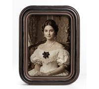Afuly 5x7 Picture Frame Vintage Black Curved Photo Display Resin Antique Retro Artwork Wall Hanging Tabletop Home Decor with Real Glass Unique Wedding Birthday Gift for Grandma Mom Friends