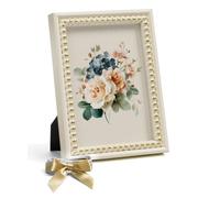 Afuly 7x5 Photo Frame Wooden White Gold Shabby Chic 5x7 Picture Frames