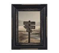 Afuly 7x5 Photo Frames Black Picture Frames Wooden Photo Frame Vintage Picture Frame Natural Solid Pine with Hand-Distressed Finish Tabletop Wall Frames For Living Room Rustic Christmas Gifts
