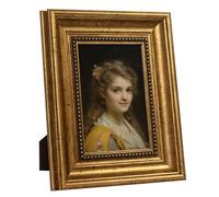 Afuly 7x5 Photo Frames Gold Photo Frame Vintage Picture Frame 5x7 Antique Picture Frames Ornate Hanging Beaded Frames With Mounts For Wall Desk Birthday Christmas Gifts For Mum Women Grandma