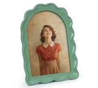 Afuly 7x5 Photo Frames Green Photo Frame Vintage Picture Frames Cute Picture Frame Pretty Floral Arch Design Funky Unique Resin Frames For Desk Or Wall Christmas Birthday Gift For Women Mum Girls