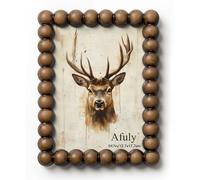 Afuly 7x5 Photo Frames Vintage Picture Frame Beaded Photo Frame Wooden Picture Frames With Beading Edge Shabby Chic Rustic Home Decor For Desk Wall Funky Frames Gifts For Mum Grandma Women Family