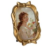 Afuly 7x5 Vintage Photo Frame Gold Bow Antique Ornate 5x7 Picture Frames