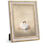 Afuly A4 Vintage Picture Frames Gold Antique Elegant Photo Frame Off White Wall Frame Desk Tabletop Photo Poster Display Birthday Mothers Day Gifts for Mom Grandma Family Friends