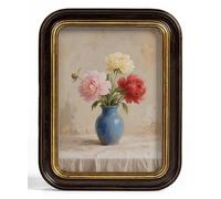 Afuly Picture Frames 5x7 Photo Frame 7x5 Vintage Picture Frame Gold Photo Frames Dark Brown Ornate Antique Resin Frames Wall Hang Desktop Display Photo Anniversary Wedding Mum Framily Couple Gifts