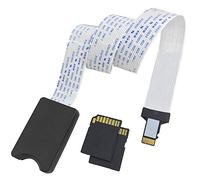AFUNTA 18.9in/48cm Micro SD to SD Card Extension Cable Extender Adapter Flexible Cord & 2PCS Micro SD/TF to SD Card Adaptors 3 in 1 Flash Memory Card, Compatible GPS/Raspberry Pi/DVD/DVR/LED Screen