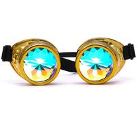 AFUT Cosplay Goggles,Rave Kaleidoscope Costume Goggles Rainbow Glasses