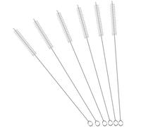 AFUUFA Extra Long Straw Cleaner Brush 14 inch Set 6-Pieces of Stainless Steel Nylon Cleaner Brush for Cleaning Stanley Cups,Tumblers,Reusable Straws, Sippy Cups,Water Bottle and Sink Drainage Pipes