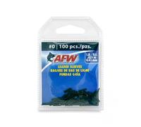 AFW American Fishing Wire Single Barrel Crimp Sleeves, Size #0/.025", Black, 100 pc