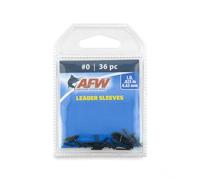 AFW American Fishing Wire Single Barrel Crimp Sleeves, Size #0/.025", Black, 36 pc