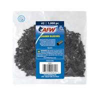 AFW American Fishing Wire Single Barrel Crimp Sleeves, Size #2/.047", Black, 1,000 pc