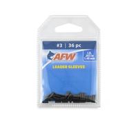 AFW American Fishing Wire Single Barrel Crimp Sleeves, Size #3/.055", Black, 36 pc