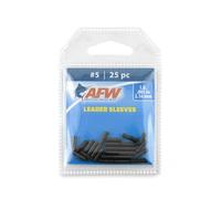 AFW American Fishing Wire Single Barrel Crimp Sleeves, Size #5/.085", Black, 25 pc