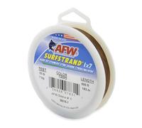 AFW American Fishing Wire Surfstrand, Bare 1x7 Stainless Steel Leader Wire, 15 lb Test, 0.010" Diameter, Camo, 600 ft