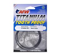 AFW Titanium Tooth Proof, Single Strand Leader Wire, 50 lb, 15 ft