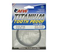 AFW Titanium Tooth Proof, Single Strand Leader Wire, 75 lb, 15 ft