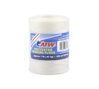 AFW Waxed Polyester Rigging Floss, 70 lb Test, Natural, Approx 1 lb, 666 yd