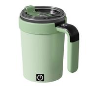 AFXGUSD Automatic Coffee Maker with Stirring Function, Practical 380ml Rotating Chocolate Maker for Office, Kitchen, Hiking And Living Room, Green