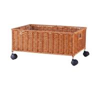 AFXGUSD Storage Basket for under The Sink, Laundry Basket on Wheels, Rolling Organizer, Clothes Hamper, PP Material, Suitable for, with 2 Handles