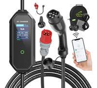 AFYEEV Type 2 EV Charger, 11kW 8-16A 3 Phase, EV Charger Type 2, Electric Car Charging Cable with Bag, 7M
