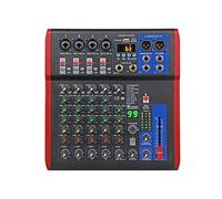AFYH Live Mixers, Studio Mixing Desks 6 Channel DJ Controller with 99DSP Reverb effect Bluetooth 5.0 USB Mixer for karaoke PC recording condenser mic DJ Mixer