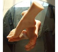 AFYH Silicone Female Mannequin Foot, Lifelike beauty feet 1:1 Female feet model, clear texture Realistic foot model, for footwear/nails props 36A Beauty foot,right foot