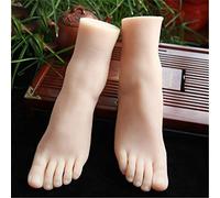 AFYH Silicone Female Mannequin Foot, Real-life model simulation of prosthetic feet, footwear foot models and advanced silicone foot with realistic textures,right foot