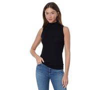 AG Adriano Goldschmied Women's Edie Sleeveless Turtleneck, True Black, XS