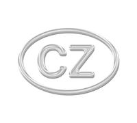AG Design A/CZ/011 3D Sticker Czech Republic 11 x 7.5 cm silver