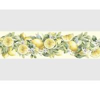 AG Design AWB 8448 Self-Adhesive Border, Light Lemons, Waterproof Decoration for Walls, Furniture, Wallpaper, Wall Coverings and Doors, Film, Width 500 cm x Height 13.8 cm