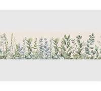 AG Design AWB 8478 Self-Adhesive Border Green Plants Waterproof Decoration for Walls, Furniture, Wallpaper, Wall Coverings and Doors, Film, Width 500 cm x Height 13.8 cm