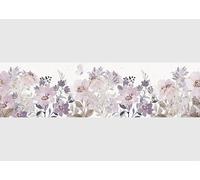 AG Design AWB 8482 Self-Adhesive Border Purple Watercolour Blossom Waterproof Decoration for Walls, Furniture, Wallpaper, Wall Coverings and Doors, Film, Width 500 cm x Height 13.8 cm