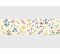 AG Design AWB 8488 Self-Adhesive Border Dragonflies in The Garden, Waterproof Decoration for Walls, Furniture, Wallpaper, Wall Coverings and Doors, Film, Width 500 cm x Height 13.8 cm