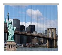 AG Design Curtains, 3D Photo Print, Light, 100% PES, Multicolor, 280 x 245 cm/ 110,2 x 96,5 inches