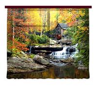 AG Design Curtains, 3D Photo Print, Light, 100% PES, Multicolor, 280 x 245 cm/ 110,2 x 96,5 inches